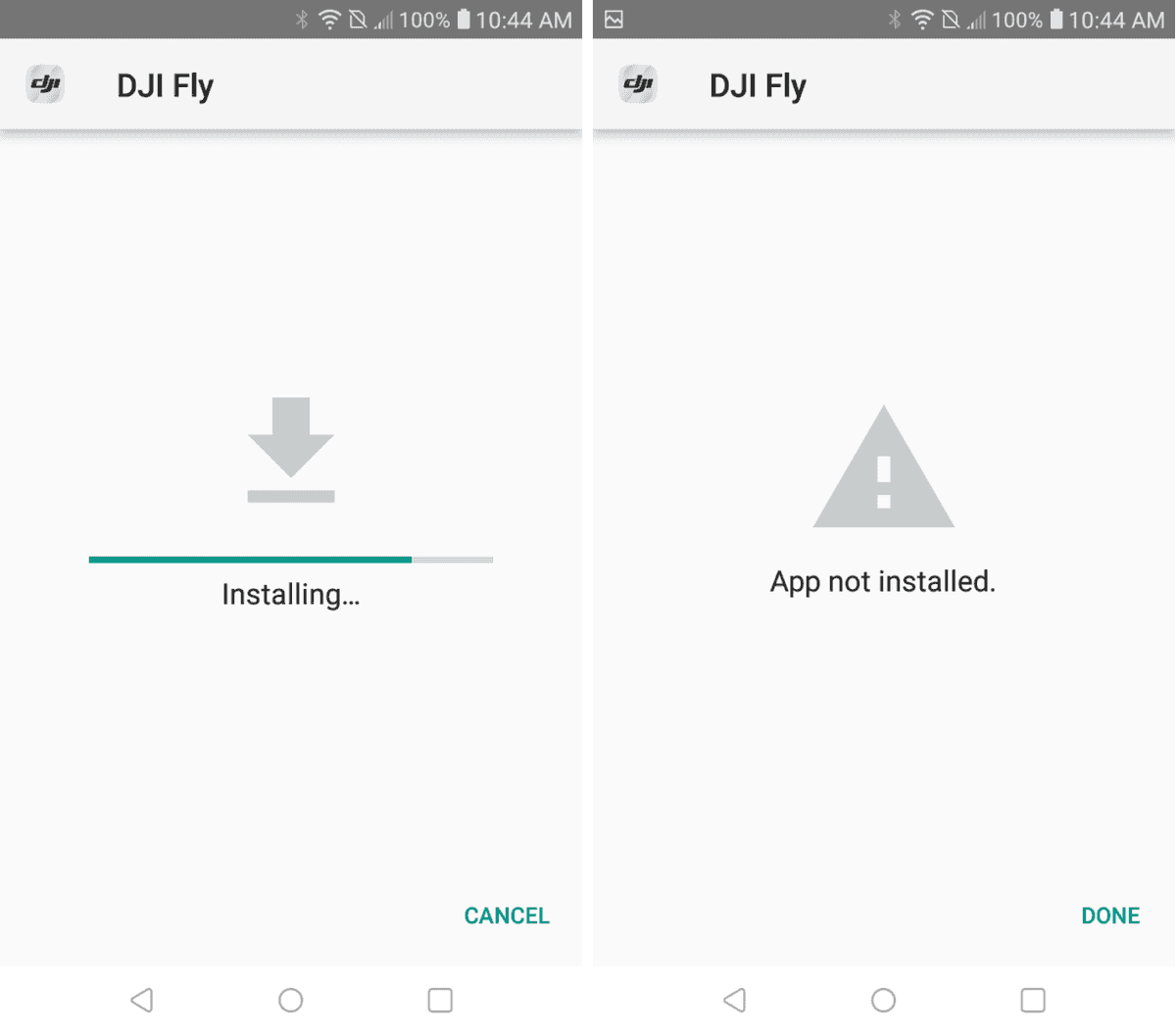 DJI Fly cho Android - Một số máy không được hỗ trợ cài đặt