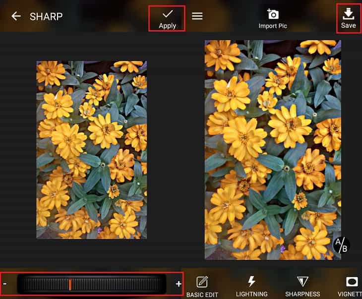 Các ứng dụng làm rõ hình ảnh bị mờ trên Enhance Photo Quality