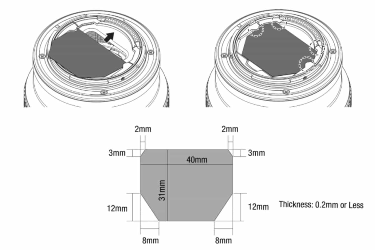 Vị trí gắn filter cho máy ảnh ngàm Z