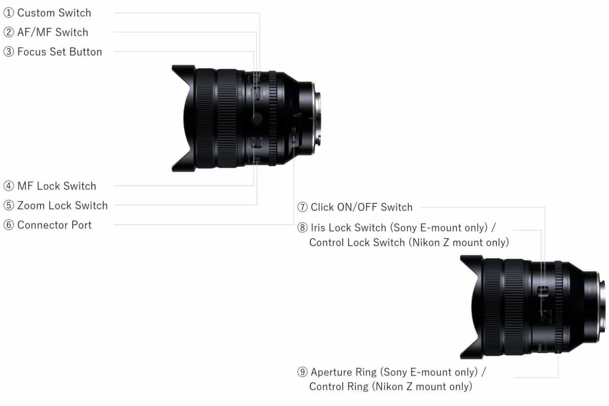 Ra mắt Tamron 12-20mm F2.8 với nhiều nút vật lý