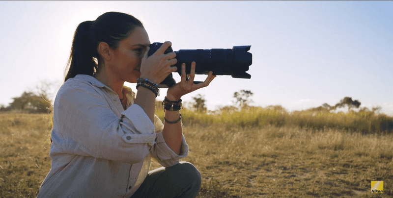 Nikon Z9 với ống kính tele xuất hiện trên tay nhiếp ảnh gia chụp hình động vật hoang dã