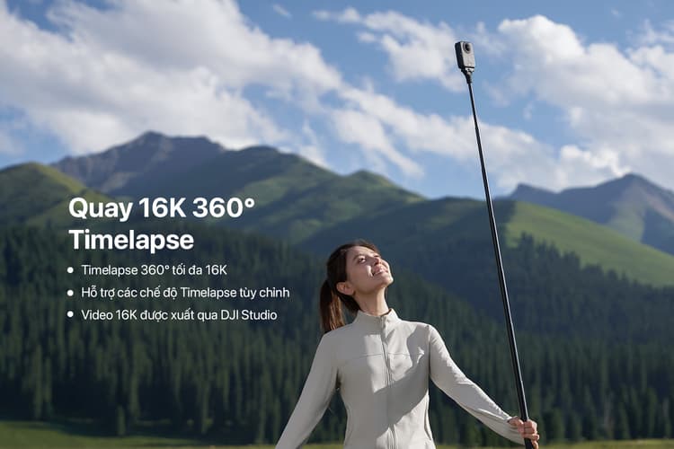 Timelapse 360° hỗ trợ độ phân giải lên tới 16K