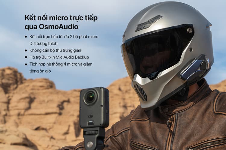 Kết nối micro trực tiếp với OsmoAudio