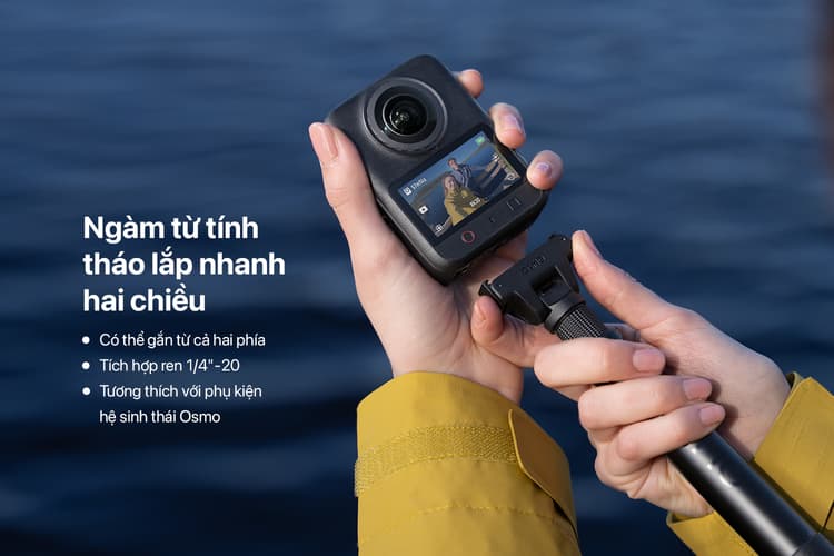 Ngàm tháo nhanh hai chiều Osmo và ren 1/4″
