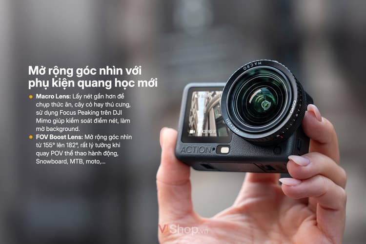 Ống kính Macro mới cho phép Osmo Action 6 lấy nét gần hơn