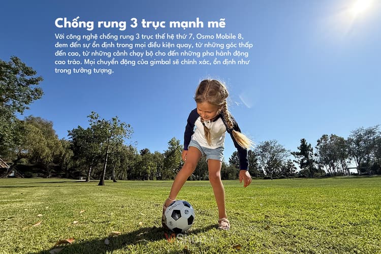 Gimbal 3 trục chống rung mạnh mẽ