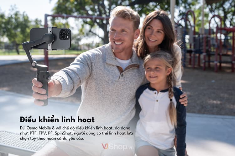 Điều khiển linh hoạt cùng DJI Osmo Mobile 8