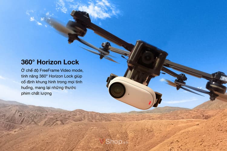người dùng Insta360 GO 3 còn có thể sử dụng tính năng 360° Horizon Lock