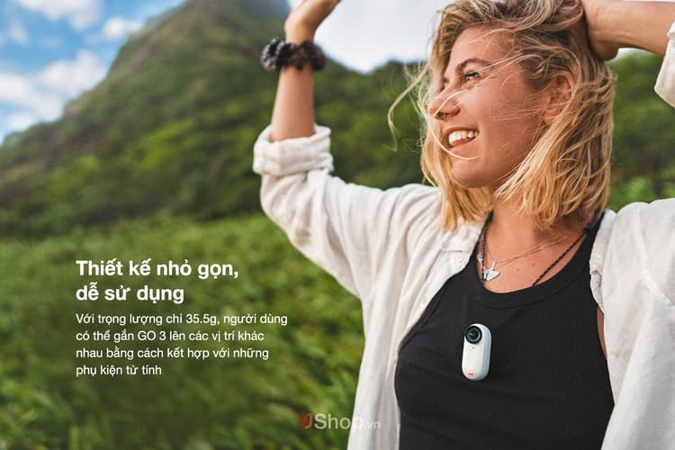 Thiết kế Insta360 GO 3 nhỏ gọn