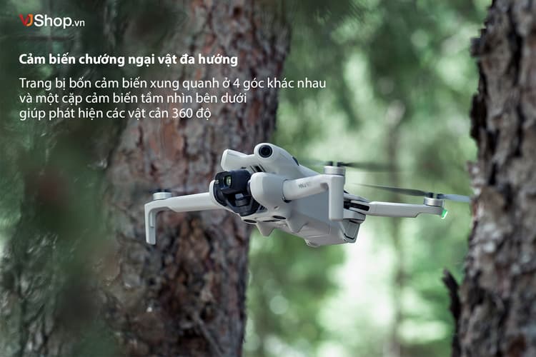 Mini 4 Pro được trang bị cảm biến tránh chướng ngại vật đa hướng