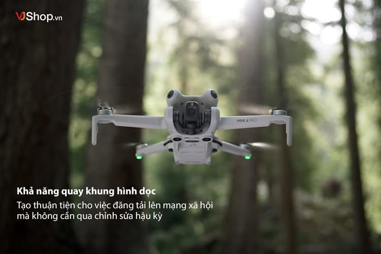 DJI Mini 4 Pro được tích hợp tính năng True Vertical Shooting