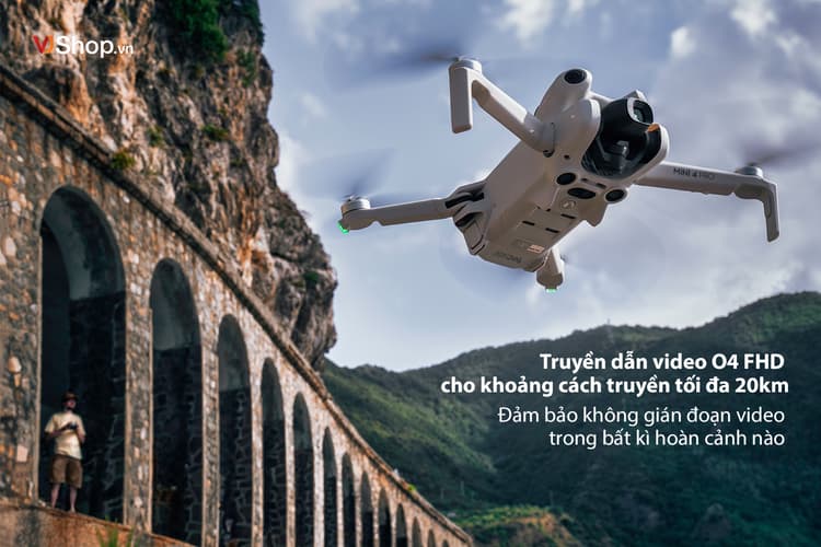 Mini 4 Pro cung cấp khả năng truyền tải video nhanh chóng với công nghệ Ocusync 4.0