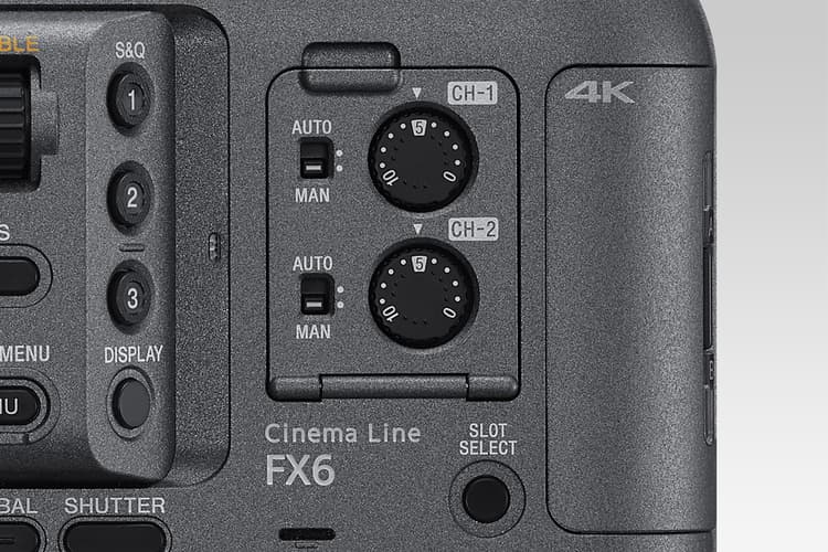 Máy quay phim Sony FX6 cung cấp khả năng ghi âm thanh lên đến 4 kênh 