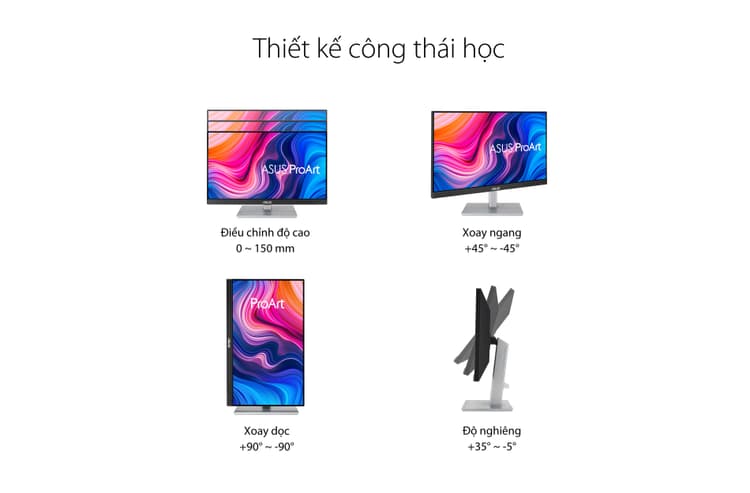 ProArt PA247CV có thể xoay màn hình 90 độ 