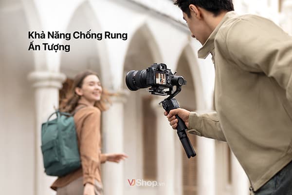 DJI RS 3 Mini sở hữu thiết kế chống rung ba trục ấn tượng