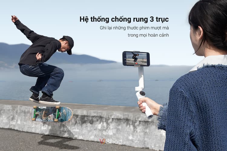 Insta360 Flow được trang bị hệ thống chống rung 3 trục
