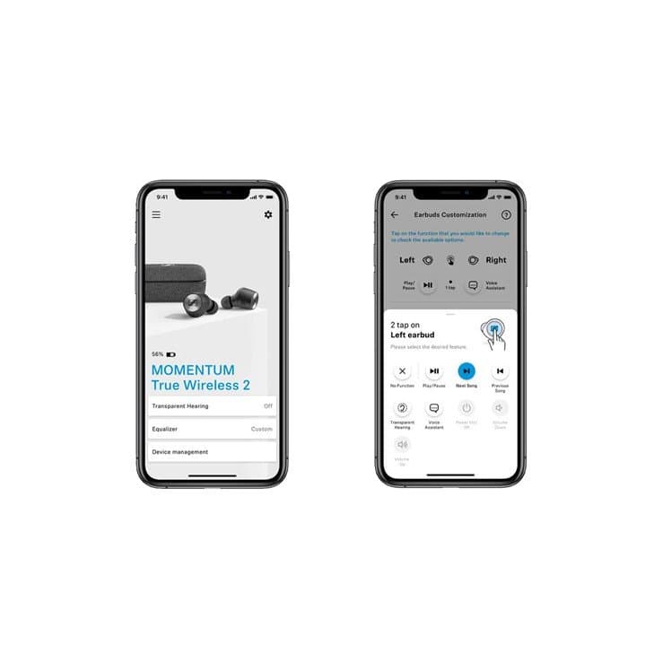 Sennheiser Momentum TW 2 kết nối app điều khiển