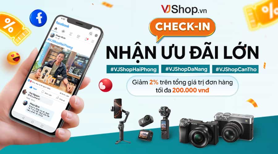 Check-in liền tay - Nhận ngay ưu đãi tại VJShop