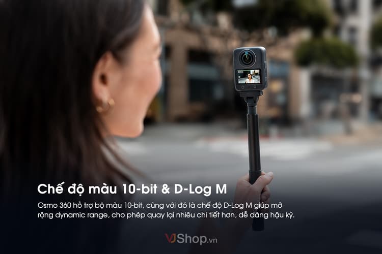 DJI Osmo 360 hỗ trợ quay phim 10-bit và chế độ D-Log M