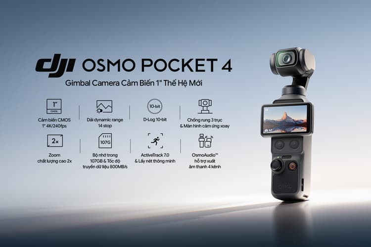 DJI Osmo Pocket 4 - Gimbal camera cảm biến thế hệ mới
