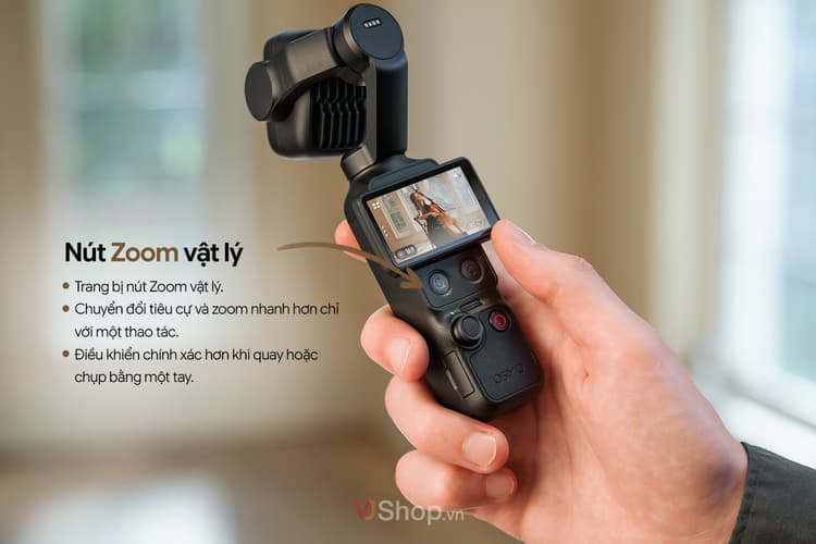 Nút zoom vật lý chuyển đổi tiêu cự