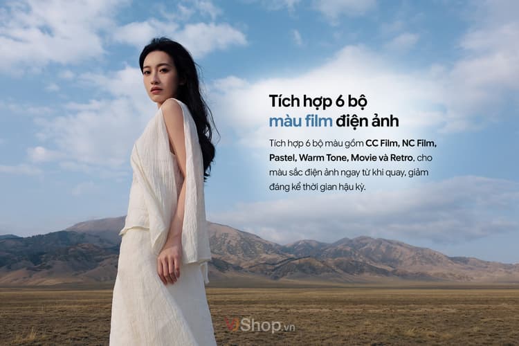 Tích hợp 6 bộ màu film điện ảnh