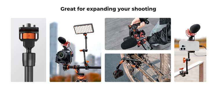 Thiết kế K&F Concept 11" Magic Arm with Super Clamp - KF31.132 đa năng