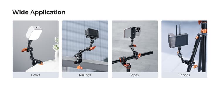 Sử dụng K&F Concept Multi-Functional Super Clamp linh hoạt