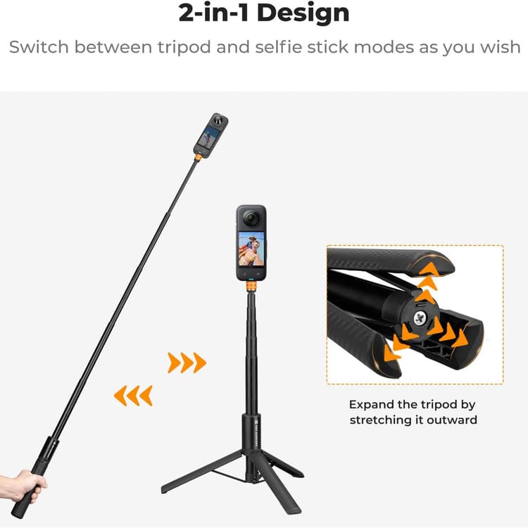 K&F Concept Invisible Selfie Stick-120cm