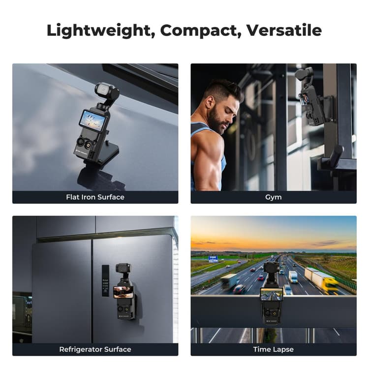 K&F Magnetic Mount cho Pocket 3 KF31.143 đã được xử lý để giúp kích thước trở nên nhỏ gọn và trọng lượng nhẹ hơn, chỉ 54g.