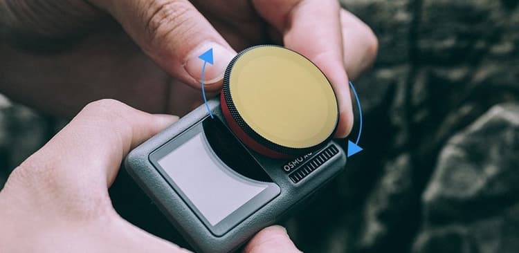 PGYTECH Osmo Action Filter - tháo lắp nhanh chóng