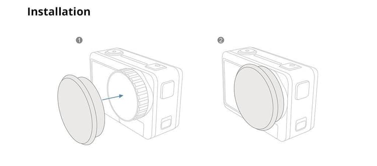 PGYTECH Osmo Action Filter - Installation
