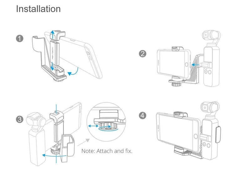 PGYTECH Osmo Pocket Phone Holder Set info 10