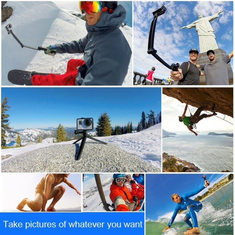 PULUZ Gậy 3-Way cho camera hành động linh hoạt, tiện lợi