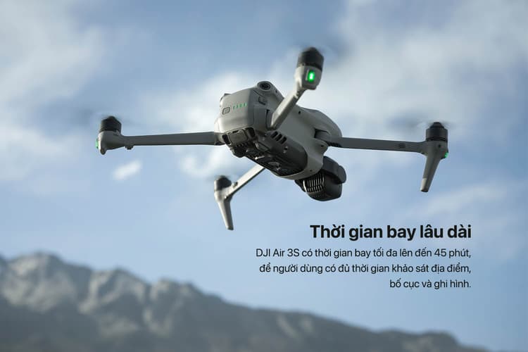 Thời gian bay ấn tượng lên đến 45 phút