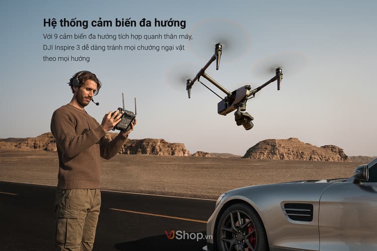 DJI Inspire trang bị hệ thống cảm biến đa hướng với 9 cảm biến