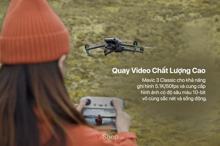Flycam DJI Mavic 3 Classic với khả năng quay video 5K1/50fps