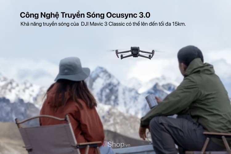 Flycam DJI Mavic 3 Classic được trang bị công nghệ truyền dẫn O3+