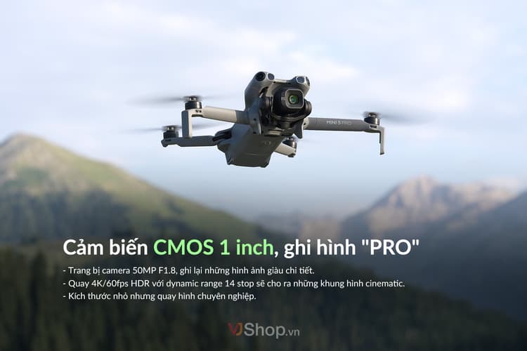 DJI Mini 5 Pro sở hữu cảm biến 1-inch CMOS “đỉnh cao”