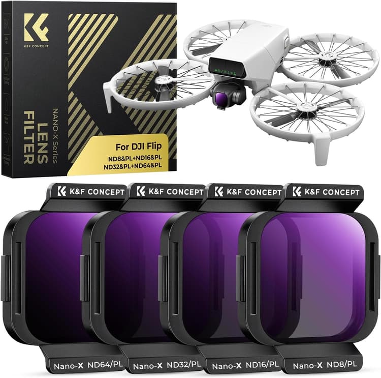 Kính lọc K&F ND/PL Filter Set cho DJI FLIP (ND8/PL+ND16/PL+ND32/PL+ND64/PL) – SKU.2368