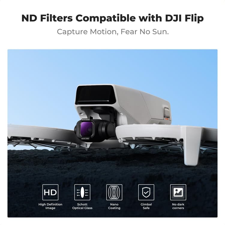 K&F ND/PL Filter Set cho DJI FLIP (ND8+ND16+ND32+ND64)