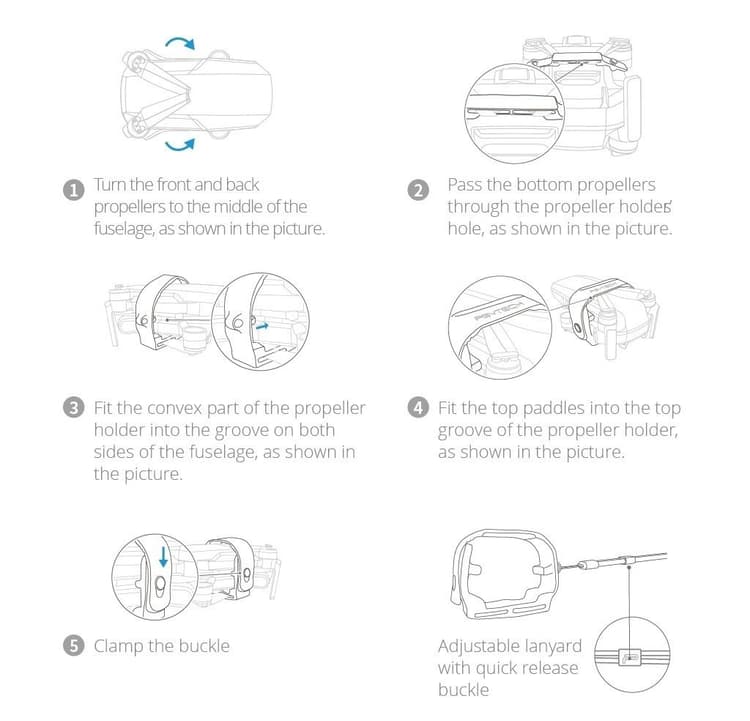Bộ nẹp cánh Mavic Mini - Hướng dẫn sử dụng