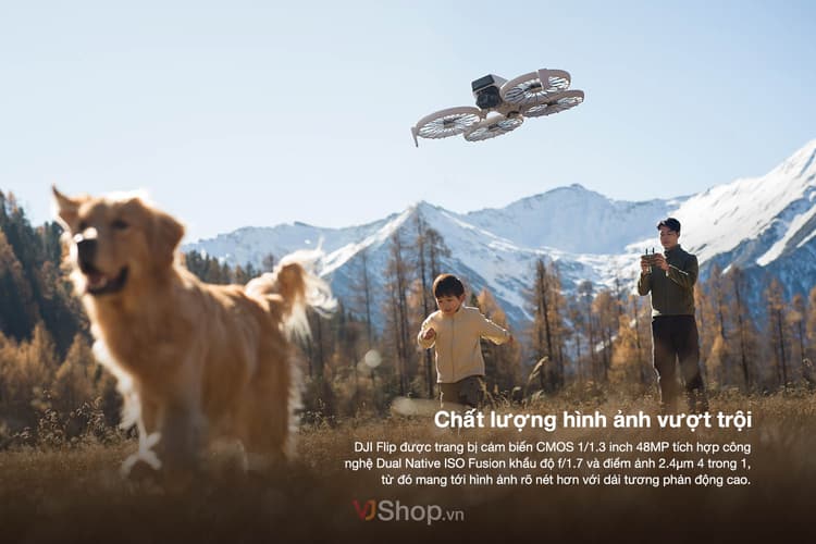 DJI Flip được trang bị cảm biến CMOS 1/1.3 inch