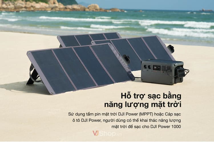Sạc DJI Power 1000 bằng năng lượng mặt trời