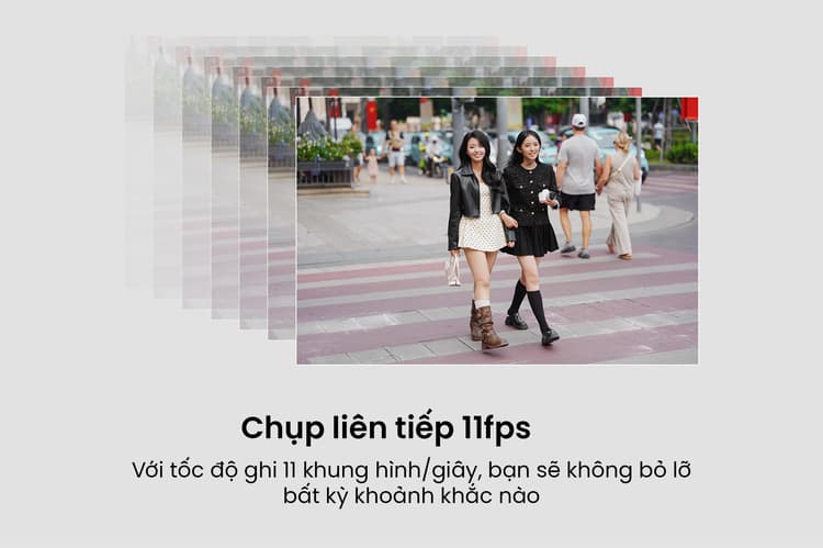Ghi hình liên tục tốc độ cao với tính năng theo dõi AF/AE