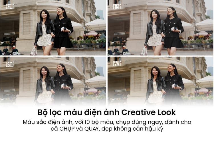 Chế độ Creative Looks để áp dụng những hiệu ứng màu