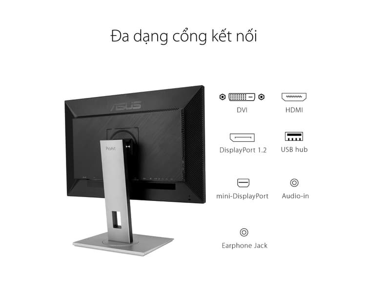 Màn hình đồ họa trang bị đang dạng các cổng kết nối