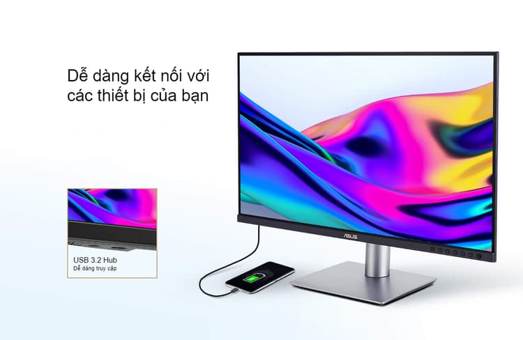 PA279CRV tích hợp cả cổng Hub USB ngay dưới màn hình