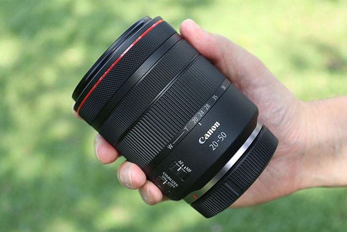 Thiết kế Canon RF 20-50 F4L PZ chuẩn L-Series