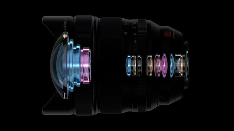 Thiết kế quang học ống kính Fujifilm XF 8-16mm f28 R LM WR